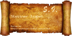 Stettner Izabel névjegykártya